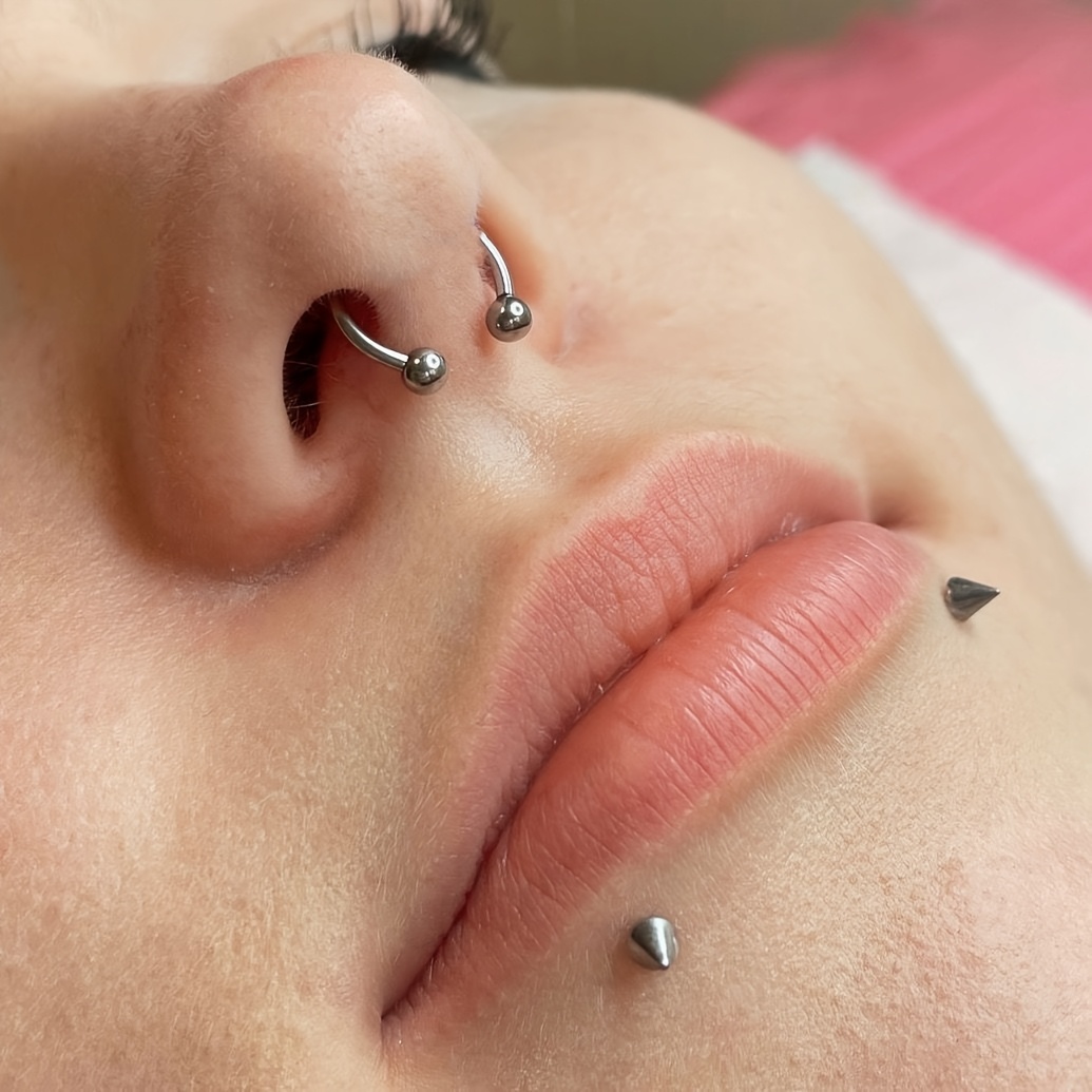 Horseshoe Circular Barbell Devil Rings for Men and Women